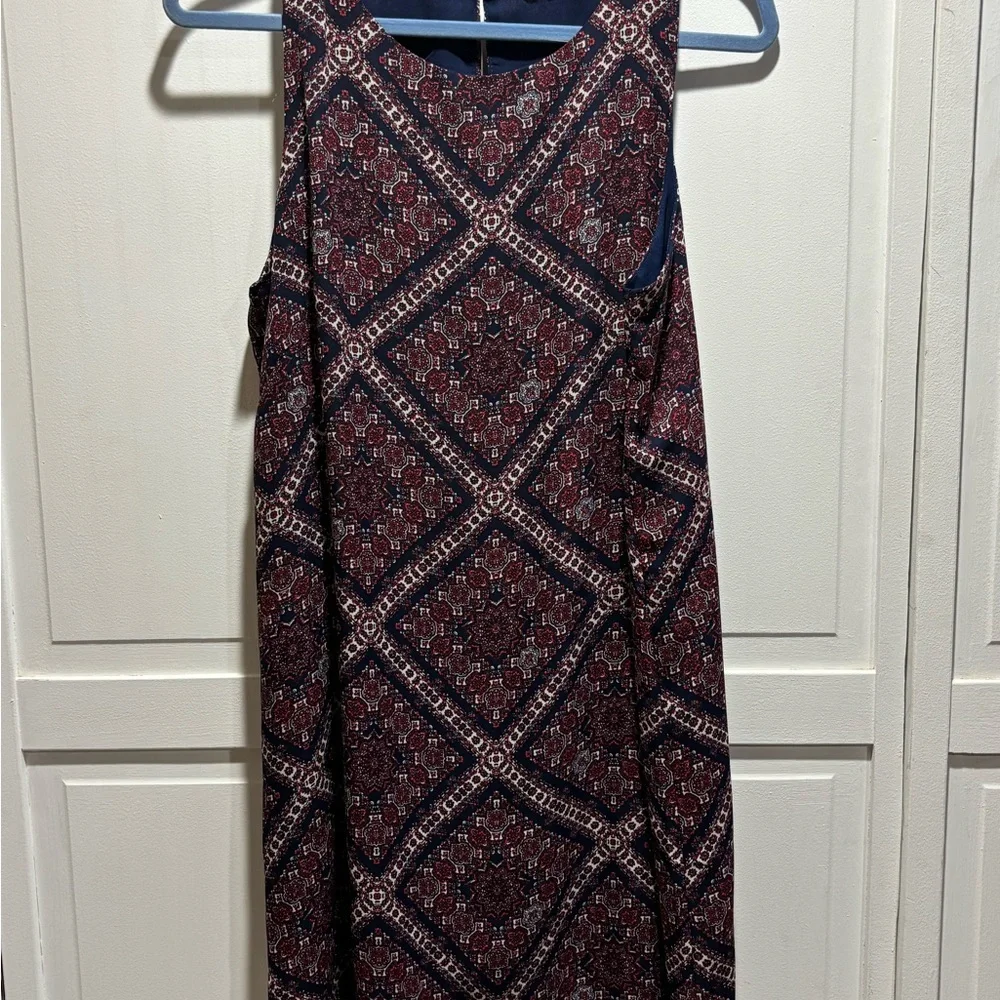 Pink Rose‎ Elegant Patterned Sleeveless Dress Women’s Size Large